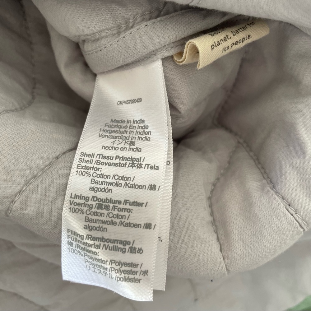 Madewell Quilted Belrose Shirt-Jacket cool fog grey 100% cotton medium M - Picture 9 of 10